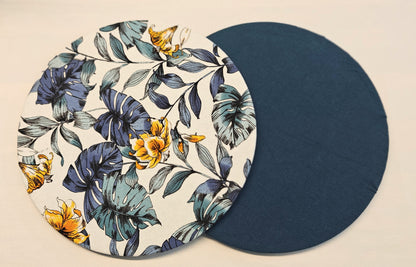 Tischset Jardim de Búzio – 6 Stück - Wendbares Design, Ø 35 cm