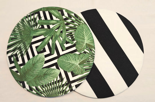 Tischset Selva Urbana – 5 Stück - Wendbares Design, Ø 35 cm