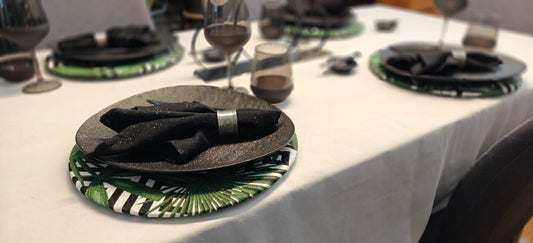 Tischset Selva Urbana – 5 Stück - Wendbares Design, Ø 35 cm