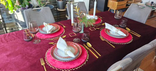 Tischset Pôr do Sol – 4 Stück - Wendbares Design, Ø 35 cm